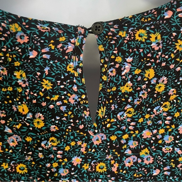 Floral Ruffle Sleeve Dress Multicolor Boho Cottagecore Art Class Girls L (10/12) - Picture 5 of 7